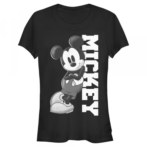 Disney - Mickey Mouse - Mickey Mouse Mickey Lean - Femme T-shirt - Noir - Devant