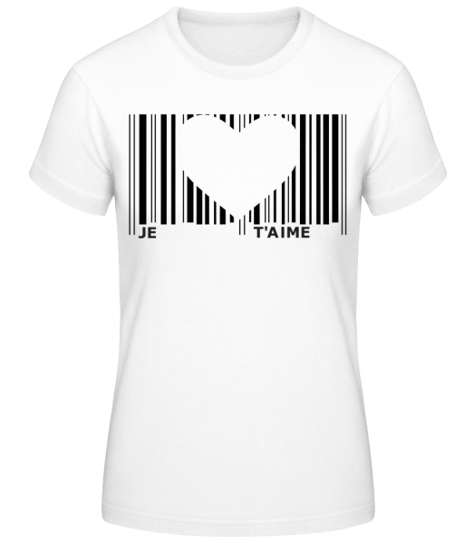 Barcode Je T'Aime - T-shirt standard Femme - Blanc - Vorn