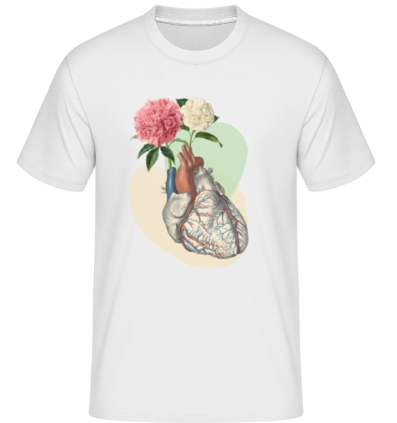 Flowers Heart -  T-Shirt Shirtinator homme - Blanc - Devant