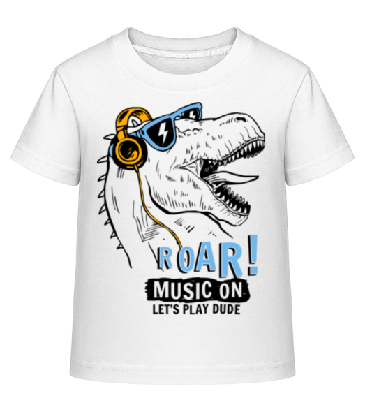 Music On Dino - T-shirt shirtinator Enfant - Blanc - Devant
