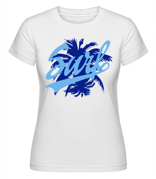 Surf Icon Blue -  T-shirt Shirtinator femme - Blanc - Vorn