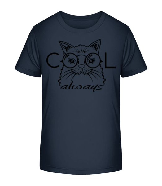 Cool Cat Always - T-shirt bio Enfant Stanley Stella - Bleu marine - Devant