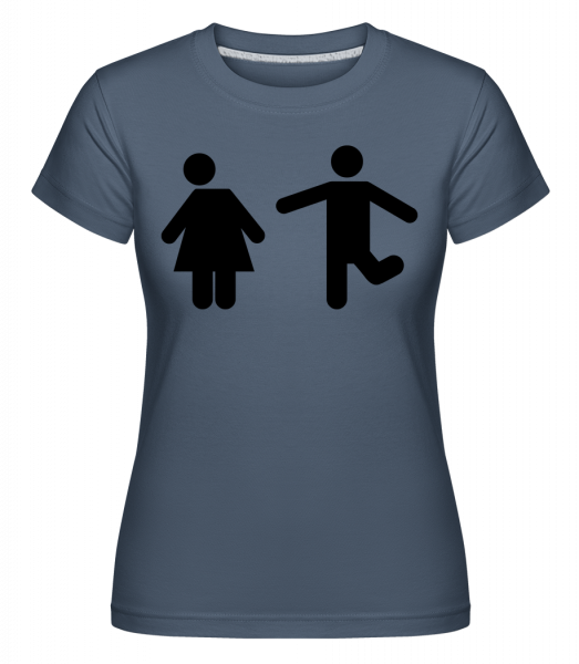 Femme Et Homme Logo -  T-shirt Shirtinator femme - Bleu denim - Vorn