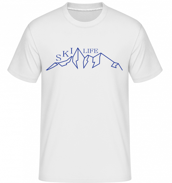 Ski Life Mountains -  T-Shirt Shirtinator homme - Blanc - Vorn