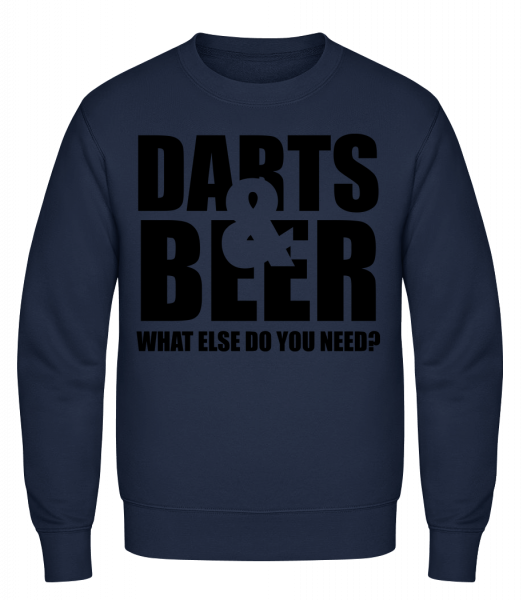 Darts And Beer - Sweat-shirt classique avec manches set-in - Marine - Vorn