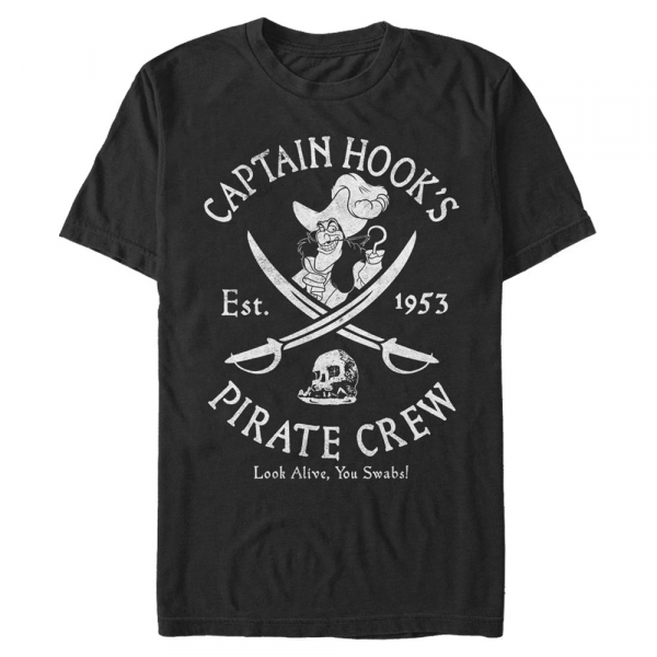 Disney - Peter Pan - Captain Hook Salty Crew - Homme T-shirt - Noir - Devant