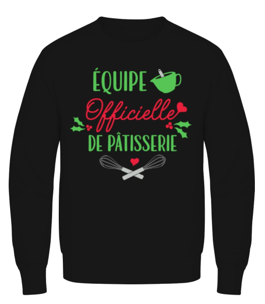 Equipe Officielle De Pâtisserie - Sweatshirt Homme - Noir - Devant