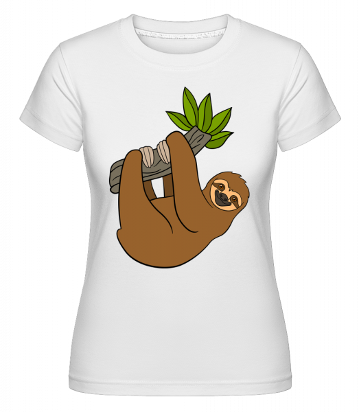Paresseux Se Bloque Sur La Branche -  T-shirt Shirtinator femme - Blanc - Vorn