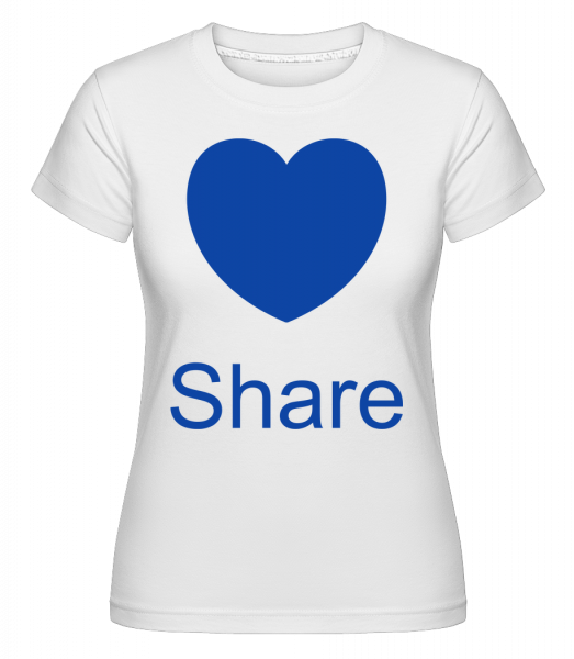 Share Heart -  T-shirt Shirtinator femme - Blanc - Vorn