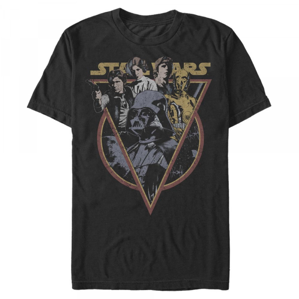 Star Wars - Skupina Retro - Homme T-shirt - Noir - Devant
