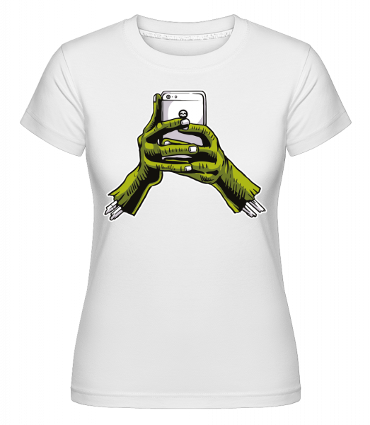 Zombie Phone -  T-shirt Shirtinator femme - Blanc - Vorn