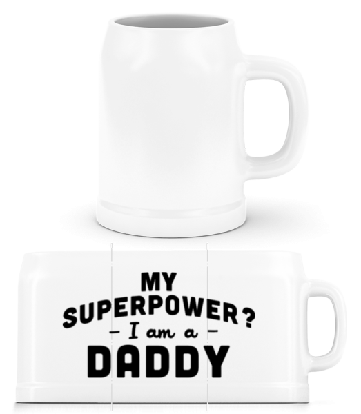 Superpower Daddy - Chope de bière - Blanc - Devant