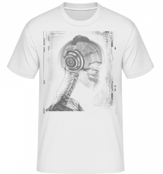 Musique Squelette -  T-Shirt Shirtinator homme - Blanc - Vorn