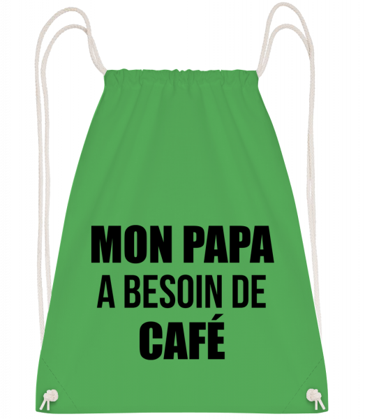 Papa Besoin De Café - Sac à dos Drawstring - Vert irlandais - Vorn