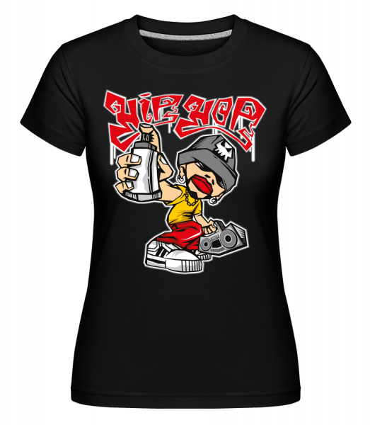 Hip Hop Toon -  T-shirt Shirtinator femme - Noir - Vorn