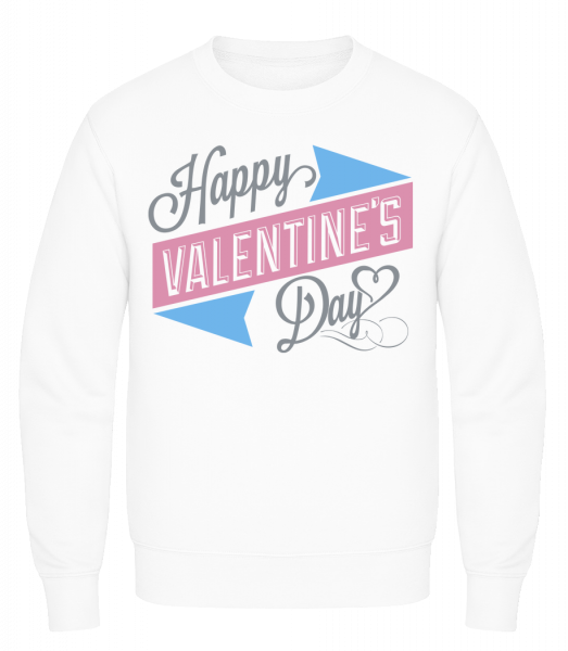 Happy Valentine's Day - Sweatshirt Homme AWDis - Blanc - Vorn