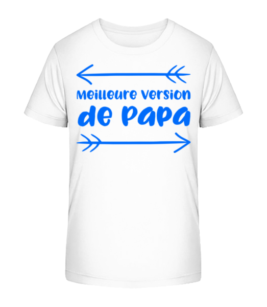 Meilleure Version De Papa - T-shirt bio Enfant Stanley Stella - Blanc - Devant