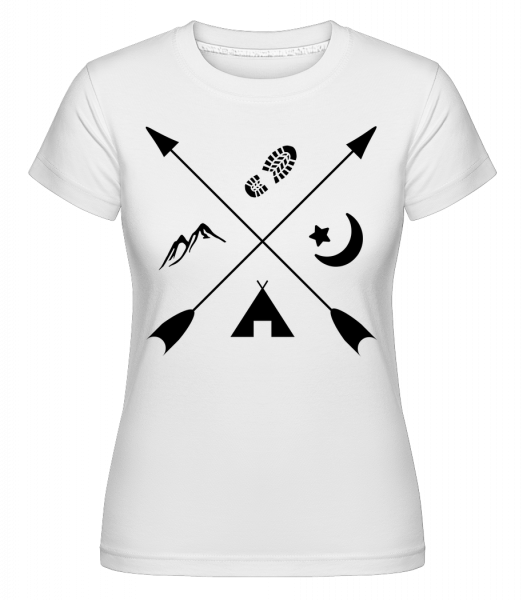 Hipster Pfeile -  T-shirt Shirtinator femme - Blanc - Vorn