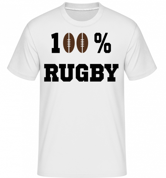 100 % Rugby -  T-Shirt Shirtinator homme - Blanc - Vorn