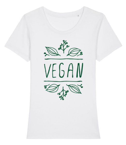 Signe Végétalien - T-shirt bio Femme Stanley Stella - Blanc - Devant