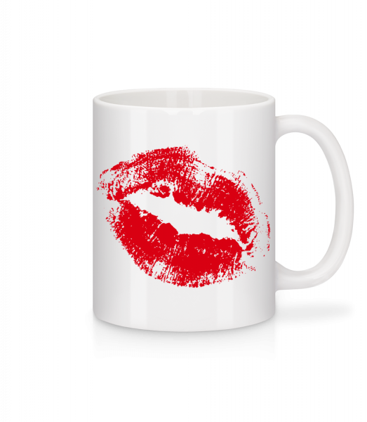 Red Lips - Mug en céramique blanc - Blanc - Vorn