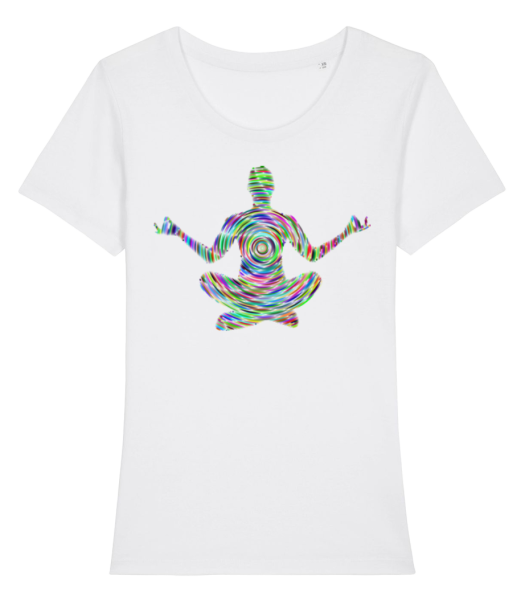 Méditation Yoga - T-shirt bio Femme Stanley Stella - Blanc - Devant