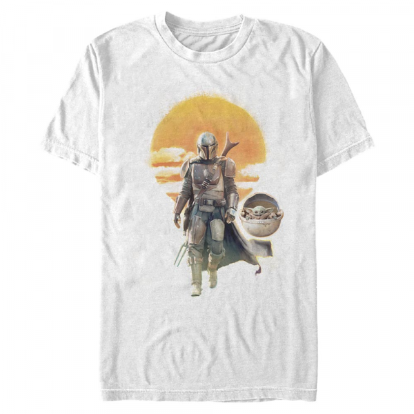 Star Wars - The Mandalorian - The Child Mando Child Walk - Homme T-shirt - Blanc - Devant