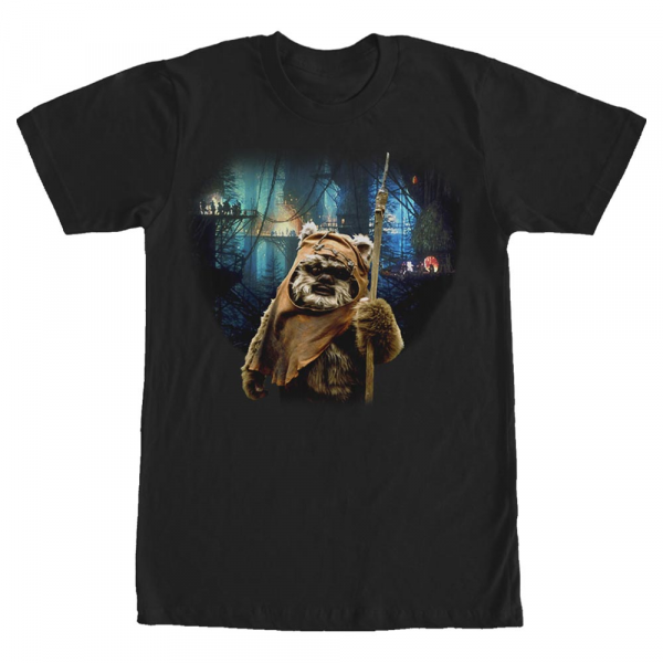 Star Wars - Ewoks Wicket Village - Homme T-shirt - Noir - Devant