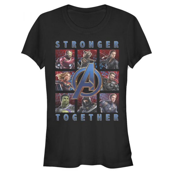 Marvel - Avengers Endgame - Skupina Boxes Full of Avengers - Femme T-shirt - Noir - Devant