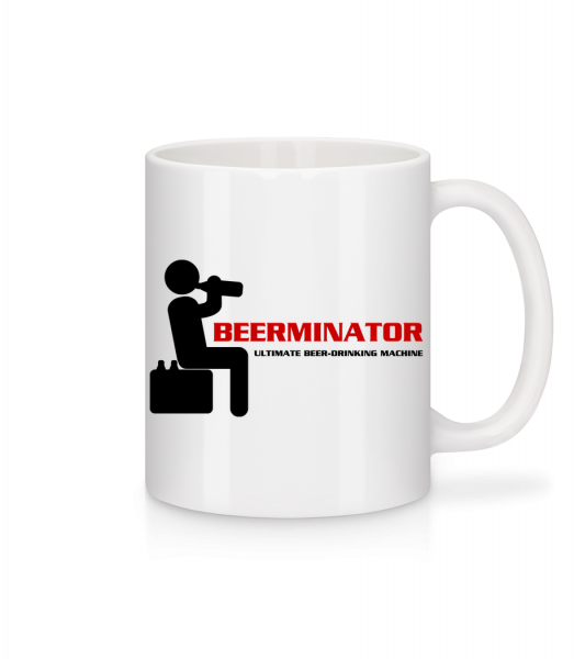 Beerminator - Mug en céramique blanc - Blanc - Vorn