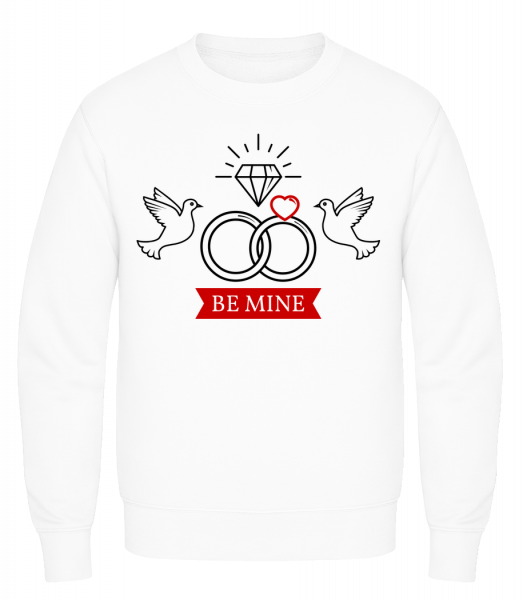Valentine's Day Be Mine - Sweatshirt Homme AWDis - Blanc - Vorn