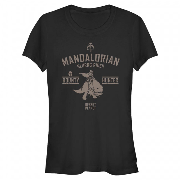Star Wars - The Mandalorian - Mandalorian Blurrg Rider - Femme T-shirt - Noir - Devant