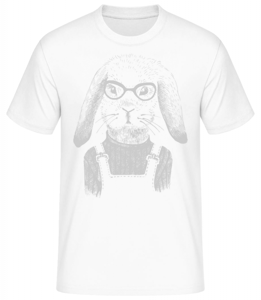 Hipster Lièvre - T-shirt standard Homme - Blanc - Vorn