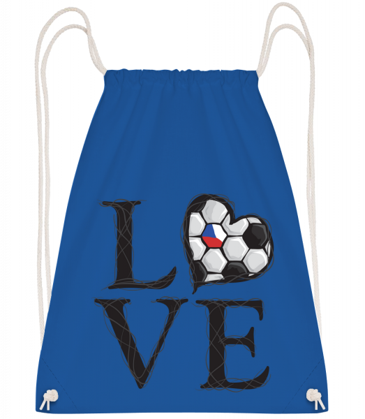 Football Amour Tchéquie - Sac à dos Drawstring - Bleu royal - Vorn