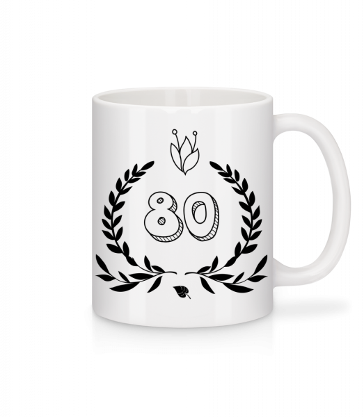 Anniversaire Des Années 80 - Mug en céramique blanc - Blanc - Vorn