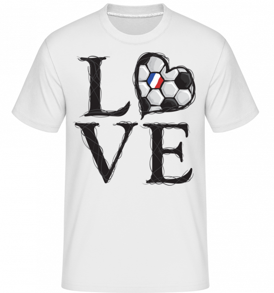 Football Amour France -  T-Shirt Shirtinator homme - Blanc - Vorn