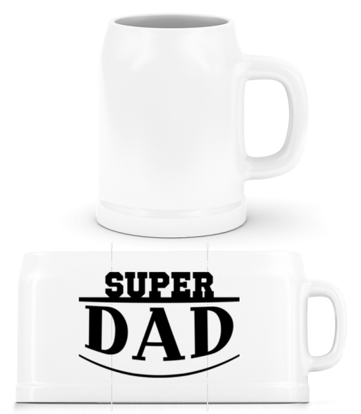 Super Dad Icon - Chope de bière - Blanc - Devant