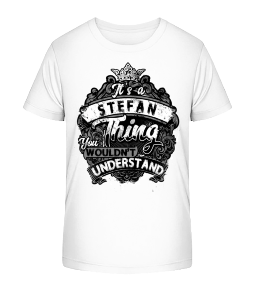 It's A Stefan Thing - T-shirt bio Enfant Stanley Stella - Blanc - Devant