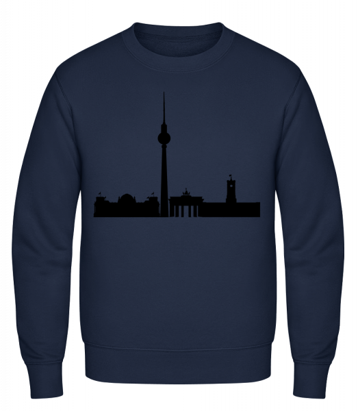 Berlin Germany - Sweat-shirt classique avec manches set-in - Marine - Vorn