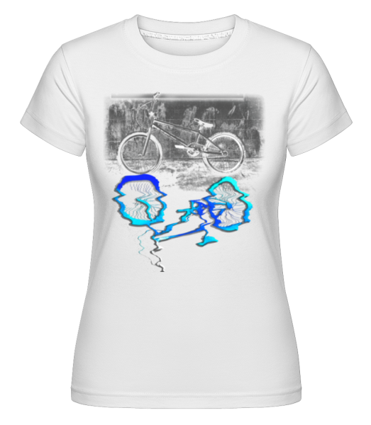 Flaque De Vélo -  T-shirt Shirtinator femme - Blanc - Devant