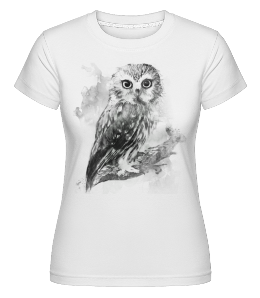 Chouette De Livre D'Images -  T-shirt Shirtinator femme - Blanc - Devant