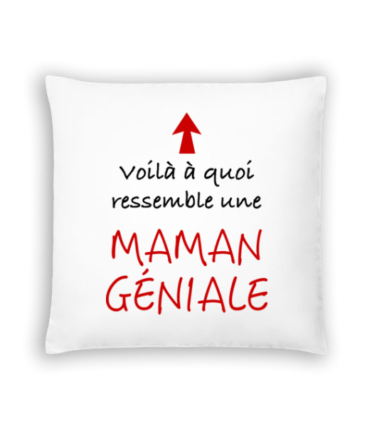 Maman Géniale - Coussin - Blanc - Devant