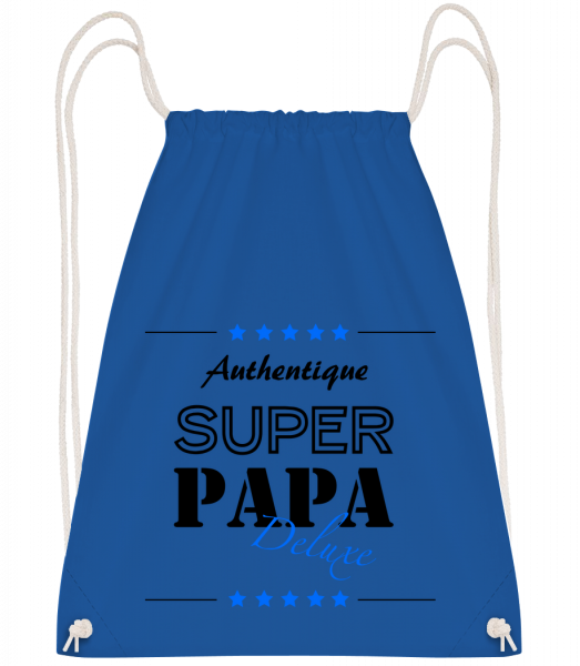 Super Papa Deluxe - Sac à dos Drawstring - Bleu royal - Vorn