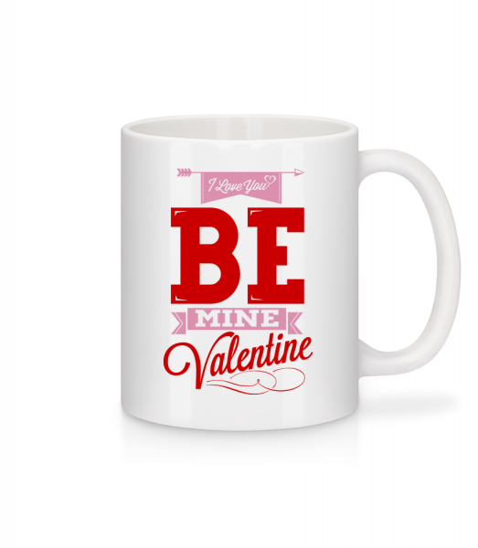 Be Mine Valentine - Mug en céramique blanc - Blanc - Vorn