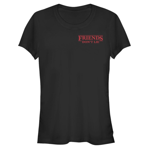 Netflix - Stranger Things - Quote Friends Pocket - Femme T-shirt - Noir - Devant
