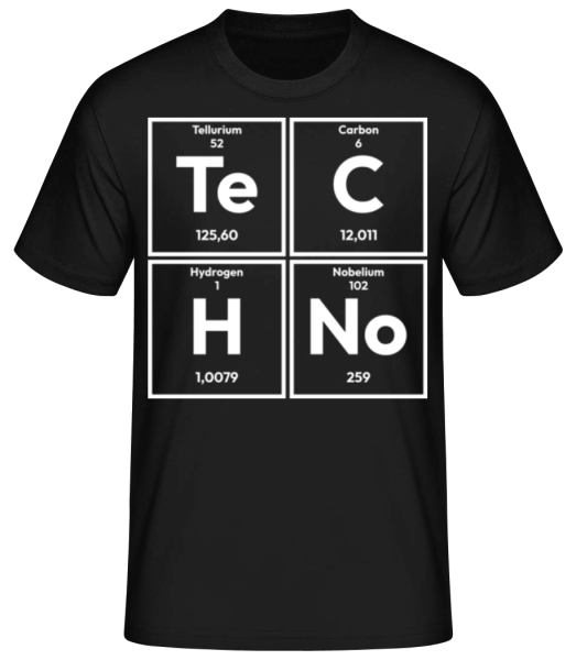 Techno Periodic Table - T-shirt standard Homme - Noir - Devant
