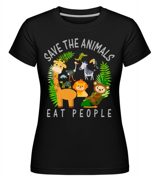 Save The Animals -  T-shirt Shirtinator femme - Noir - Vorn