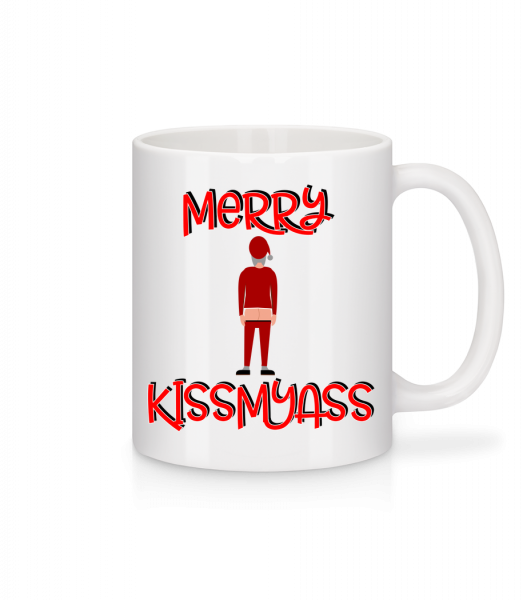 Merry Kissmyass - Mug en céramique blanc - Blanc - Vorn