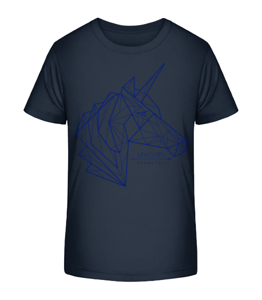 Geometrie Einhorn - T-shirt bio Enfant Stanley Stella - Bleu marine - Devant