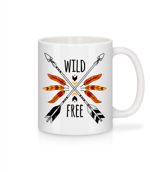 Wild And Free Logo - Mug en céramique blanc - Blanc - Vorn